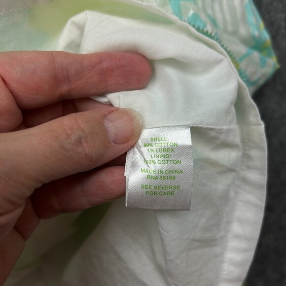 Lilly Pulitzer Arden Off The Hook Strapless Tiered Dress Women's Sz 4 Fish Print - Picture 7 of 12